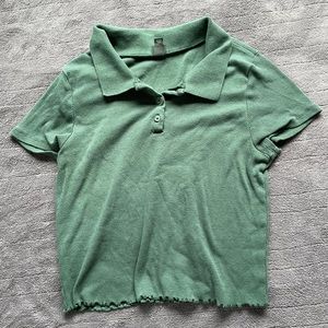 Cropped Wild Fable collared t-shirt.